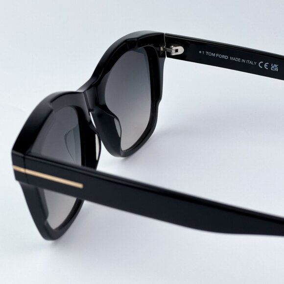 Tom Ford Women Black Gradient Square BRAND NEW Sunglasses LAUREN FT0614/S 01C - Picture 8 of 10